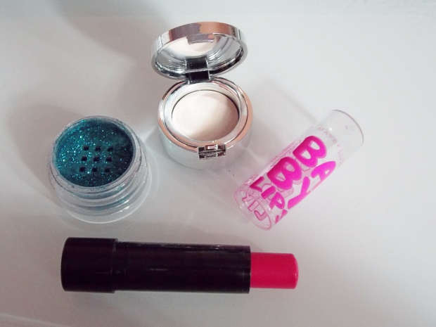Sephora Collection Eye Glitter + Primer and Maybelline New York Baby Lips Electro
